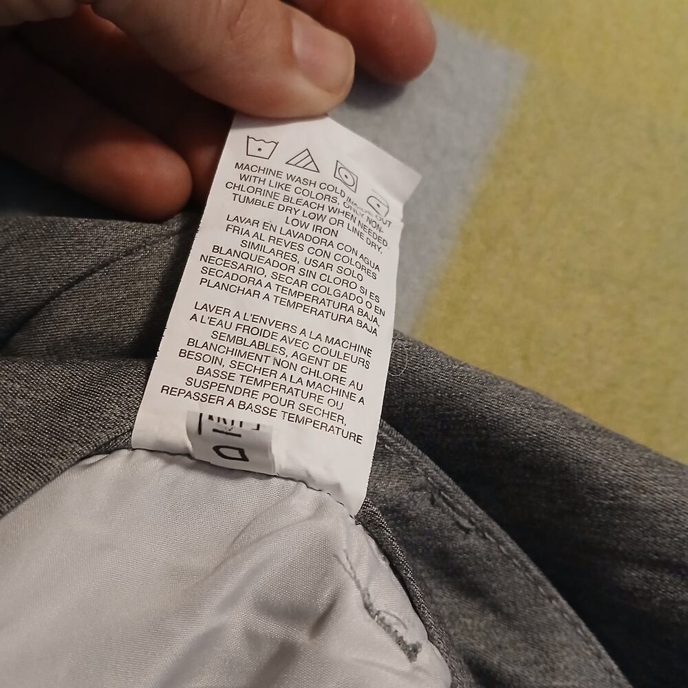 Lee Pants Womens 18 Short Gray Relaxed Wrinkle Free Mid Rise Straight Leg - Picture 5 of 7